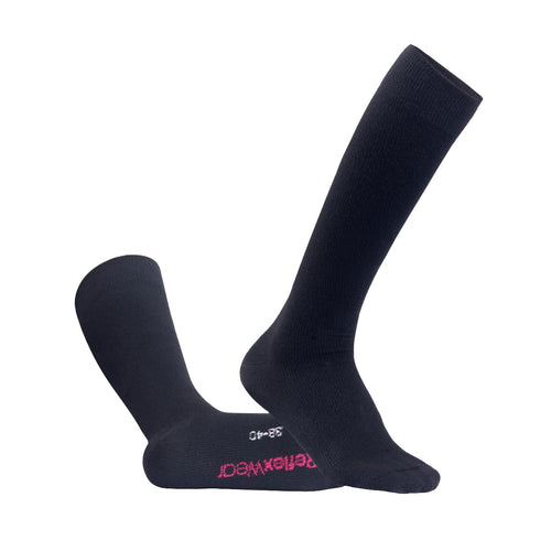 Sort ReflexWear® kompressions- og rejsestrømpe