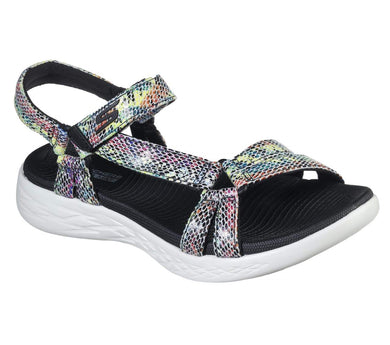 16320 BKW sort/hvid damesandal