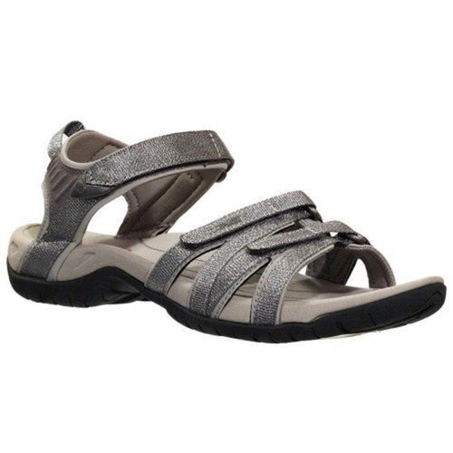 Tirra Dark Silver Metallic Damesandal